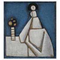 "Bleu céruléum" - 24" X 22'' - Acrylique sur panneau - 2007