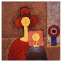 "Materninité" - 36" X 36" - Acrylique sur panneau - 2004