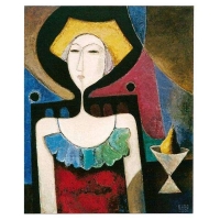"En attendant" - Acrylique sur panneau -2001